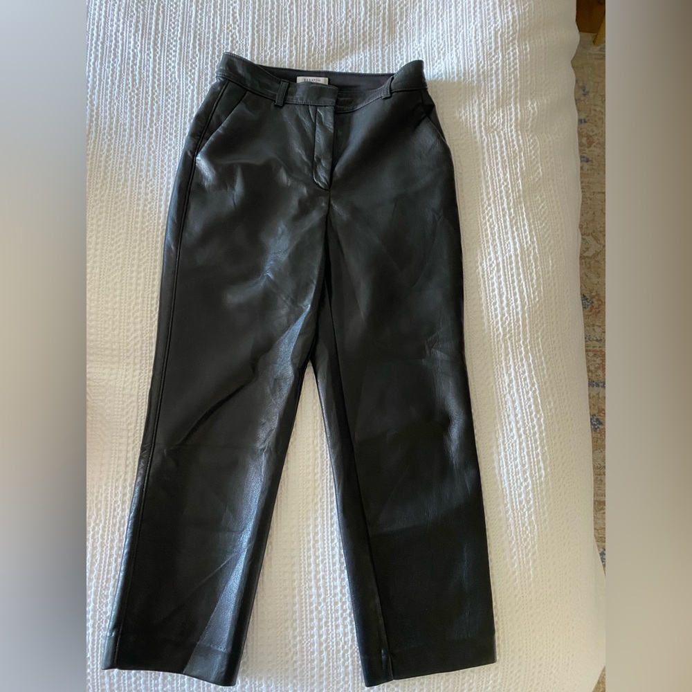 Aritzia: The Melina Leather Crop Pant